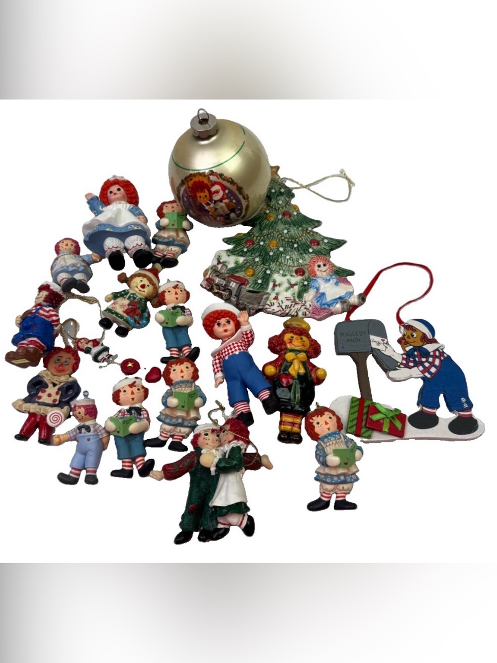 VTG Lot Of 18 Raggedy Ann & Andy Christmas Ornaments Kurt Adler 1978 1990’s
Vin
